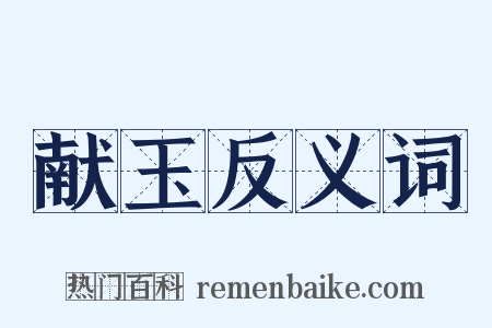 献玉反义词是什么意思的图片